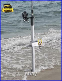 Sand Spikes for Surf Fishing, Aluminum Alloy Surf Fishing Rod Holder, Rubber Ro Sand Spikes for Surf Fishing, Aluminum Alloy Surf Fishing Rod Holder, Rubber Ro
