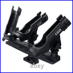 Scotty 256 Triple 3 Fishing Rod Holder with 241 Deck Mount Bracket/Lure Holder