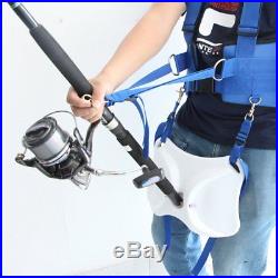 Sea Fishing Harness Vest Adjustable Stand up Fighting Belly Belt Rod Pole Holder