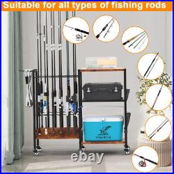 Semoprus Fishing Rod Holders For Garage, Holds Up To 12 Rods, Fishing Rod Holders