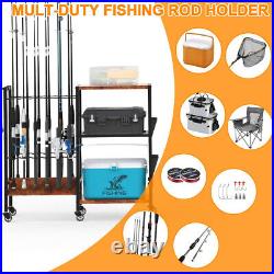 Semoprus Fishing Rod Holders For Garage, Holds Up To 12 Rods, Fishing Rod Holders