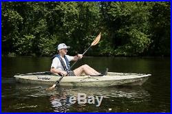 Sit On Fishing Kayak Canoe Sport Fisher Angler With Paddle Rod Holders Green