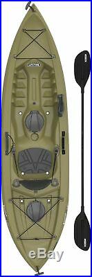 Sit On Top Fishing Kayak 10 SOT with Paddle Rod Holders Storage Olive Green