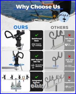 Spider Fishing Rod Holders for Boat, Aluminum 1 Pack, Fishing Rod Holder