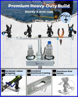 Spider Fishing Rod Holders for Boat Aluminum Crappie Fishing Pole Holder with