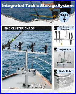 Spider Fishing Rod Holders for Boat Aluminum Crappie Fishing Pole Holder with