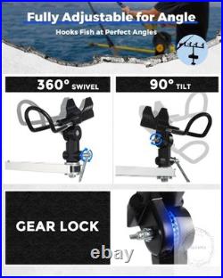 Spider Fishing Rod Holders for Boat Aluminum Crappie Fishing Pole Holder with Ad