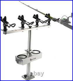 Spider Fishing Rod Holders for Boat, Aluminum Crappie Fishing Pole Mount, Adjust