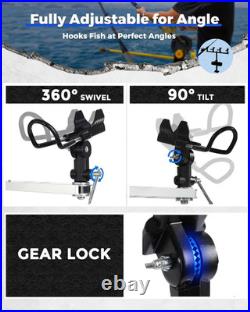 Spider Fishing Rod Holders for Boat, Aluminum Crappie Fishing Pole Mount, Adjust