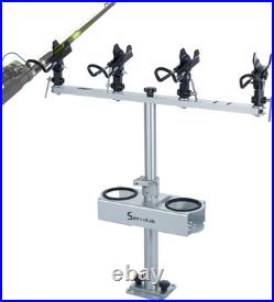 Spider Fishing Rod Holders for Boat Aluminum Crappie Fishing Pole Mount Adjustab