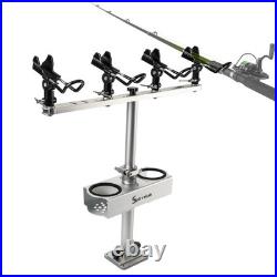 Spirrelab Spider Fishing Rod Holders for Boat Aluminum Crappie Large, Silver