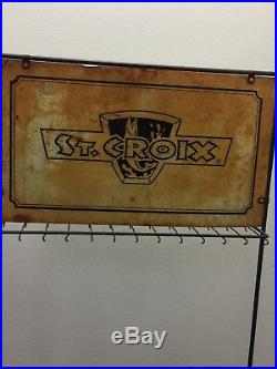 St. Croix Fishing Rods Rod Holder Store Metal Display Rack Sign OLD vintage