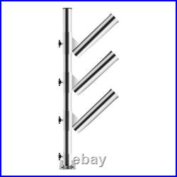 Stainless 3-Tube Trolling Adjustable Swivel Vertical Fishing Rod Holder
