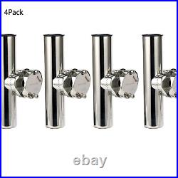 Stainless 4Pack Fishing Rod Holder Rail Mount Clamp on for Rails 1-1/4 to 2