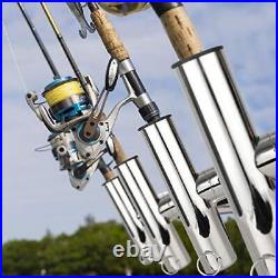 Stainless Clamp Rod Holder Steel Mount Fishing Pole Holder Adjustable 4 PCS