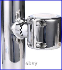 Stainless Clamp on Adjustable Fishing Rod Holder for Rails 1-1/2 to 1-3/4 4-P