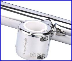 Stainless Clamp on Adjustable Fishing Rod Holder for Rails 1-1/2 to 1-3/4 4-P