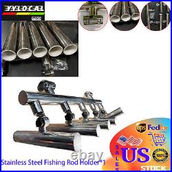 Stainless Steel 5 Rod Holder Fishing Console Boat T Top Rocket Launcher