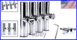 Stainless Steel Adjustable Boat Rod Holder Pack of 4