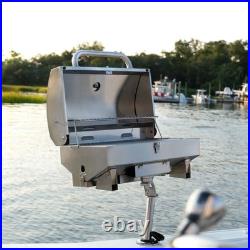Stainless Steel Boat grill with Rod Holder Mount NEVER USED