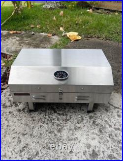 Stainless Steel Boat grill with Rod Holder Mount NEVER USED