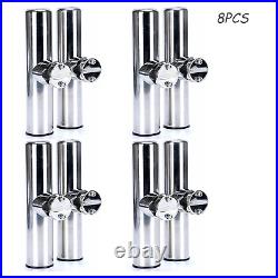 Stainless Steel Clamp On Fishing Rod Holder for Rail 7/8 to 1 Rail Mount(8PCS)