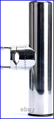 Stainless Steel Clamp on Fishing Rod Holder Adjustable Angles Rail Mount