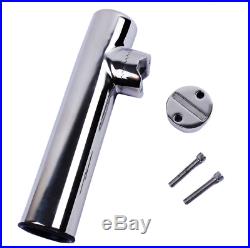 Stainless Steel Fishing Rod Holder Lower Clamp-on for 7/8'' to 1''Rails For Boat