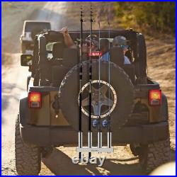 Stainless Steel Hitch Fishing Rod Holder GADFISH Hitch Mount Rod Holder 4 Lin