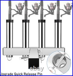 Stainless Steel Hitch Fishing Rod Holder, Hitch Mount Rod Holder, 4 Link Tube f Stainless Steel Hitch Fishing Rod Holder, Hitch Mount Rod Holder, 4 Link Tube f