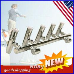 Stainless Steel T Top 5 Rod Holder Fishing Console Boat T Top Rocket Launcher