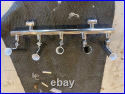 Stainless Steel T Top 5 Rod Holder Fishing Console Boat T Top Rocket Launcher