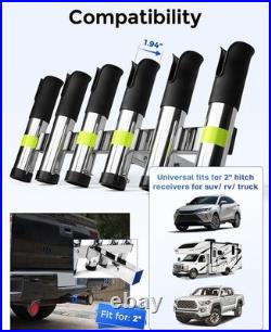 Stainless Steel Truck Hitch Fishing Rod Holder 6-10 Rod Capacity for 2 Receiver