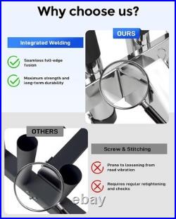 Stainless Steel Truck Hitch Fishing Rod Holder 6-10 Rod Capacity for 2 Receiver