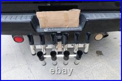 Stainless Steel Truck Hitch Fishing Rod Holder 6-10 Rod Capacity for 2 Receiver