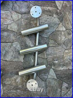 Stainless steel rod holders mountable