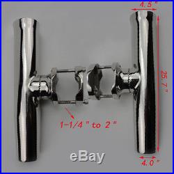 Stocking 4PCS Tournament Style Clamp On Fishing Rod Holder For Rails1-1/4- 2