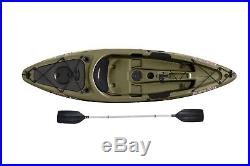 Sun Dolphin 10' Sit-On Angler Fishing Kayak With Paddle Rod Holders River Lake