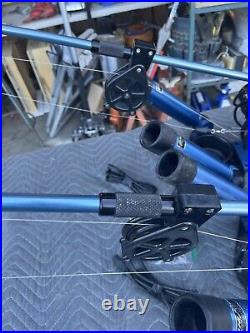 Super Rare Blue Big Jon Electric Downriggers PRO TOURNAMENT WithSwivel Rod Holders