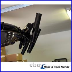 T Top 5 Rod Holder Fishing Console Boat T Top Rocket Launcher White Powdercoat