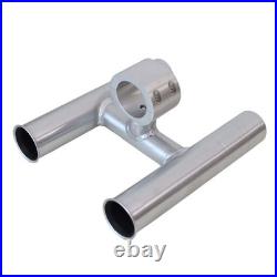 T-Top fishing Rod Holder Twin Aluminum clamp-on fit 1-1/2,1-7/8,2 inch hor
