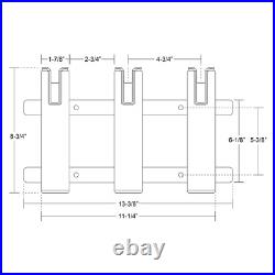 TACO Marine 3-Rod Aluminum Poly Rod Rack F31-3000