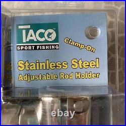 TACO Stainless Steel Clamp-On Adjustable Rod Holder 7/8 & 1