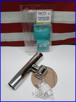 TACO Stainless Steel Clamp-On Adjustable Rod Holder Fits 7/8 & 1 O. D. Tubin