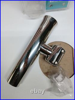 TACO Stainless Steel Clamp-On Adjustable Rod Holder Fits 7/8 & 1 O. D. Tubin