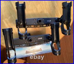 TWO (2) Scotty Triple Mounting System Model #257 & FOUR Matching Rod Holders
