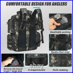 Tactical Fishing Backpack with 4 Tackle Boxes, Rod Holders & Bottle Holder