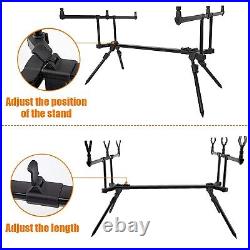 Taruor Adjustable Retractable Carp Fishing Rod Stand Holder Fishing Pole Pod