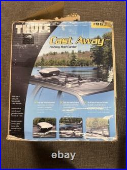 Thule Cast Away Fishing Rod Carrier Roof Rack #885, Locking, Holds 4 Rods, New