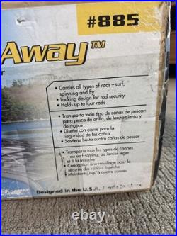 Thule Cast Away Fishing Rod Carrier Roof Rack #885, Locking, Holds 4 Rods, New